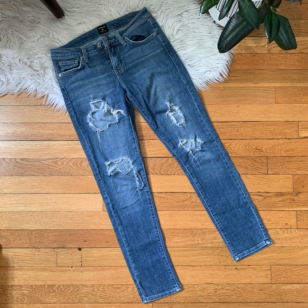 Just Black Distressed/Deconstructed Jeans